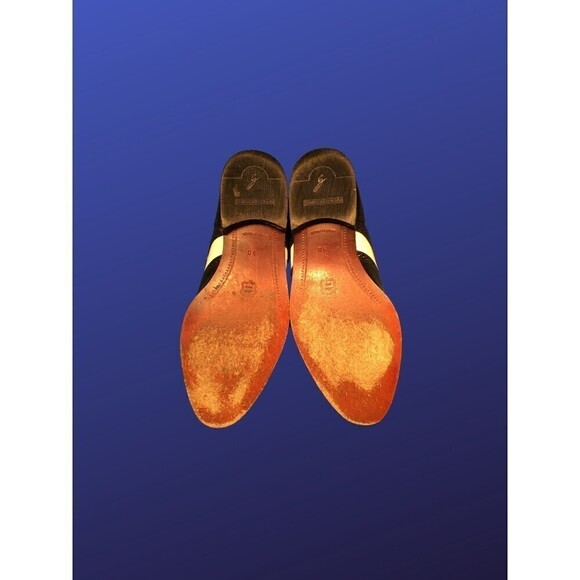 GIORGIO BRUTINI Brogue Wingtip Oxford, BLACK/WHITE, Men’s Size 9D, Pre-Owned,EUC - Picture 8 of 10